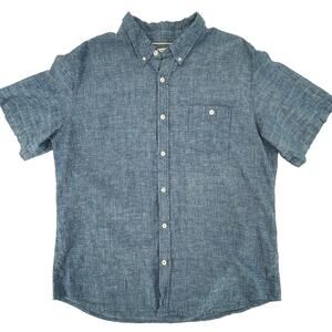 Weatherproof Vintage Men's Washable Linen Blend Button Down Shirt, Sz. XXL